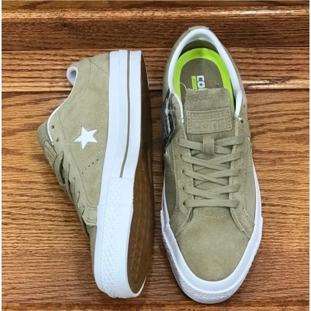 Converse One Star Suede Ox Sandy White Tan Sneakers 153965C Size Men 8